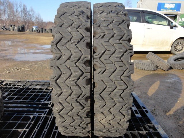 □L486 冬 フォークリフト DUNLOP POWER SNOW 6.00-15 10PR 2本 2023年製~ NYLON拍卖