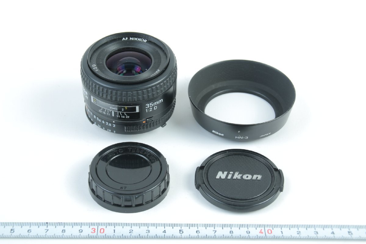 ※ Nikon ニコン 単焦点レンズ F AF NIKKOR 35mm f2D 前後キャップ フード HN-3付 c1067拍卖