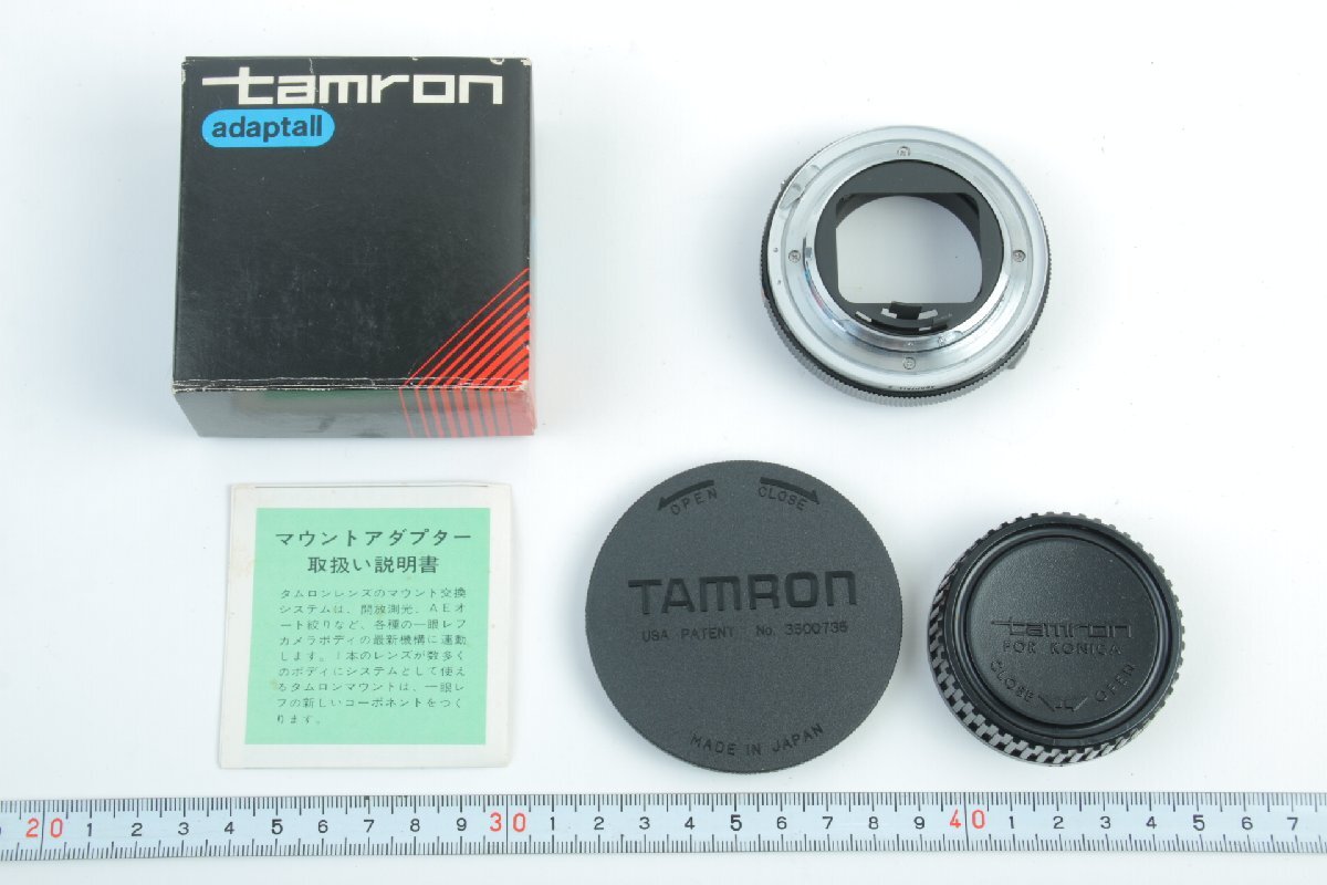 ※ TAMRON タムロン ADAPTALL アダプトール マウントアダプター コニカ T3 TC FS FC AR KONICA用 箱 説明書付 c1166拍卖