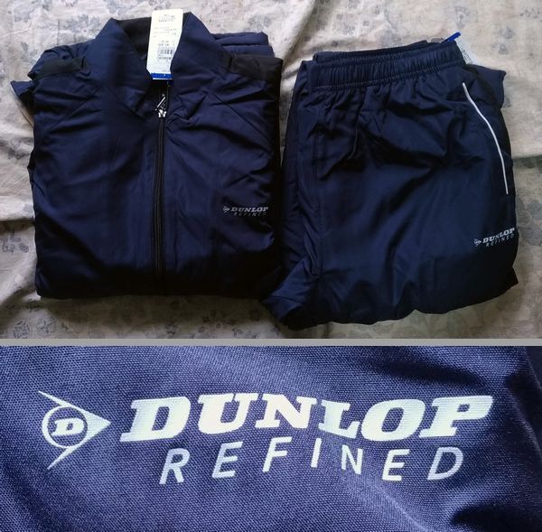新品 DUNLOP REFINED 上下セット Lサイズ 濃紺 裏フリースジャケット・パンツ ジャンパー ズボン セットアップ ダンロップ リファインド拍卖