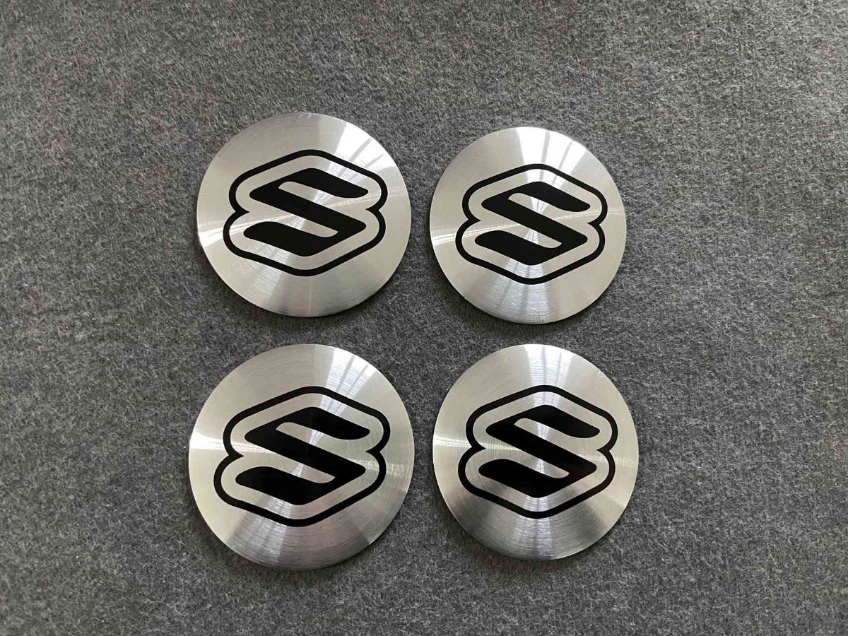 スズキ ホイール センターキャップシール 56.5mm 4枚セット アルミ製 カーステッカー 自動車 ●329番拍卖