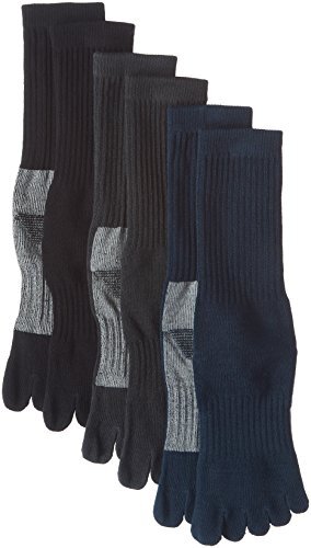 フジテ(絹の底力&二重底)5本指ソックス かかと付き(3色アソート)3足組 #155拍卖