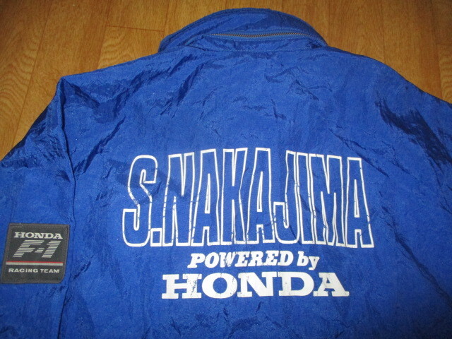 ホンダ・F1コレクション・当時物 チーム中嶋 収納フード付きレーシングジャケット サイズM 中古 ロータス・マクラーレン・ロスマンズ拍卖
