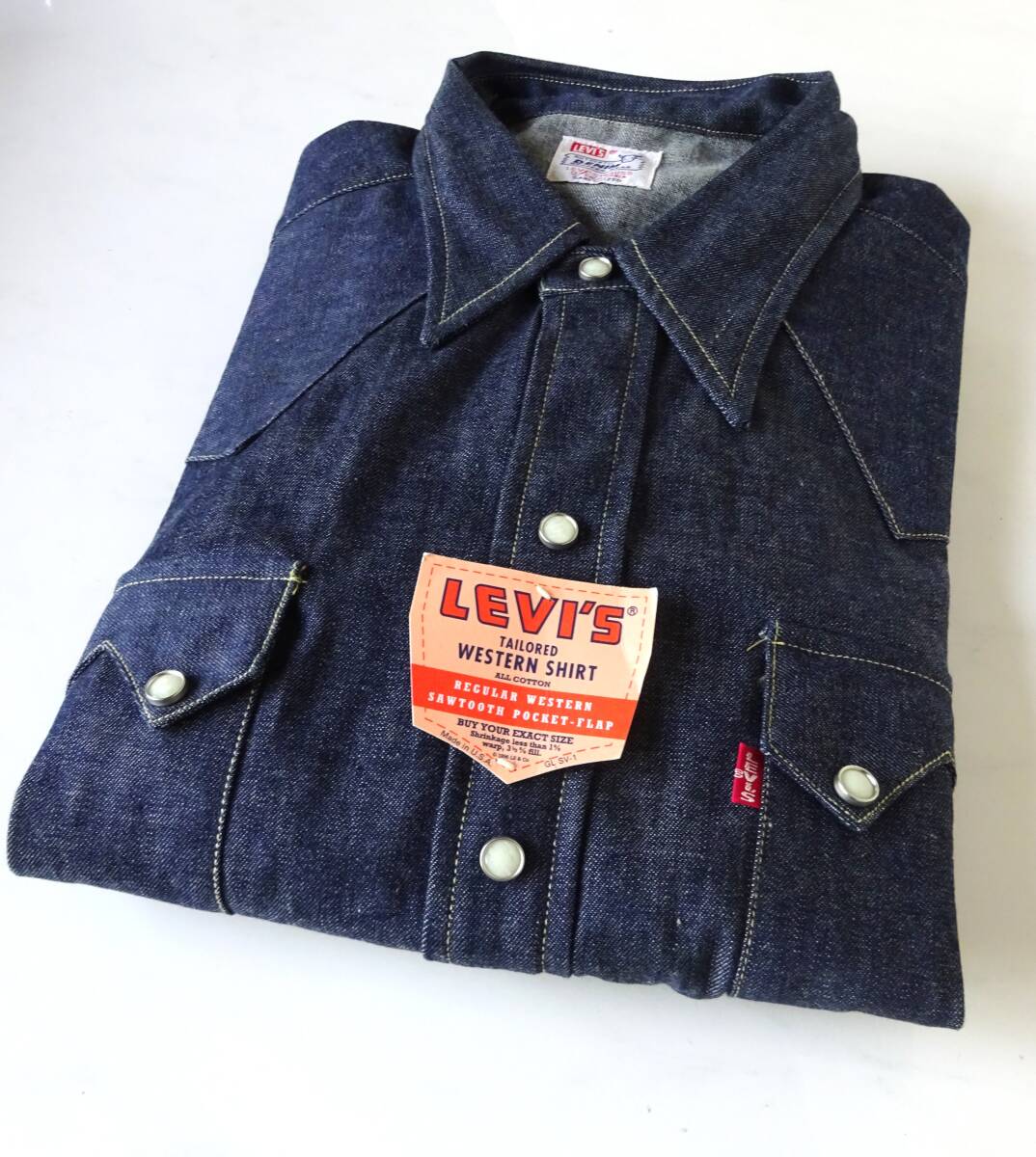 米国製 MADE IN USA リーバイス ビンテージデニムシャツ 1950年 ウエスタンシャツ ショートホーンタグ USA製 BIG E バレンシア工場製 555 拍卖