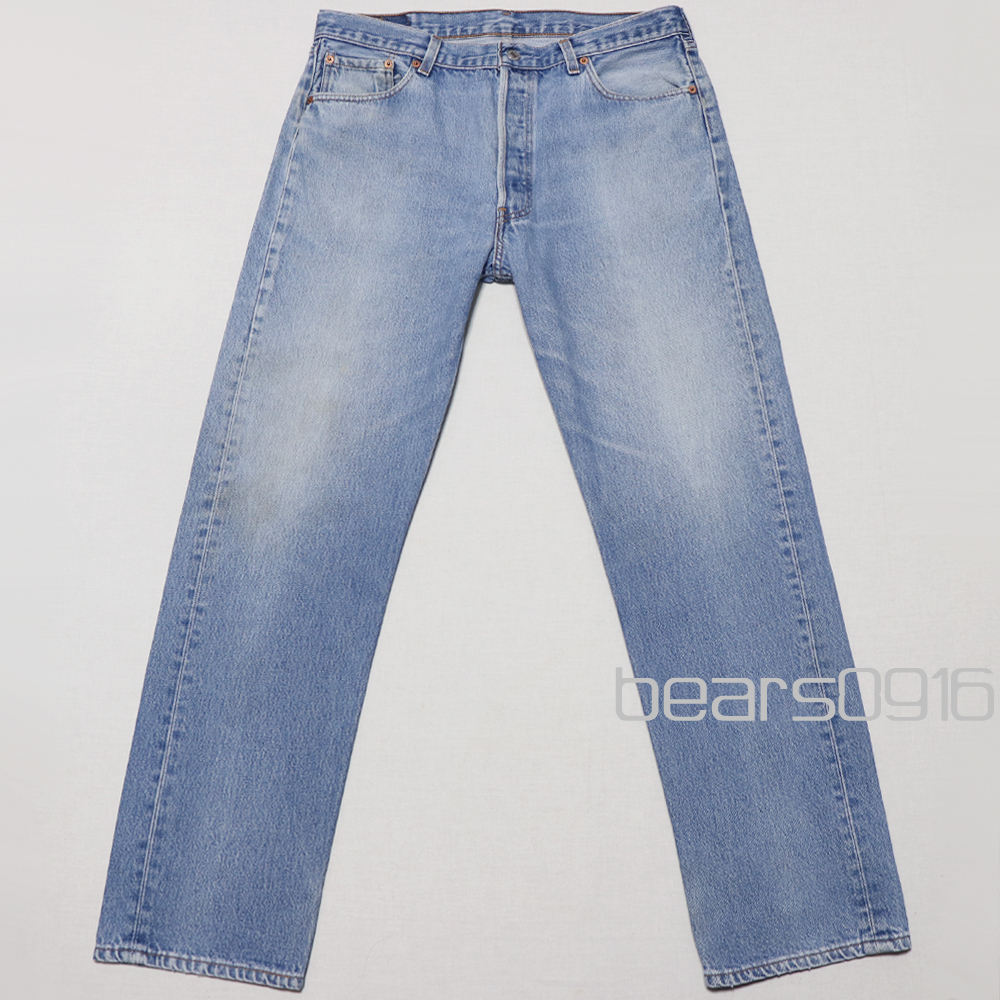 アメリカ購入 USED品 98年製 ヴィンテージ LEVI'S リーバイス 501 MADE IN USA 刺繍タグ 524工場 デニムパンツ W36 L32拍卖