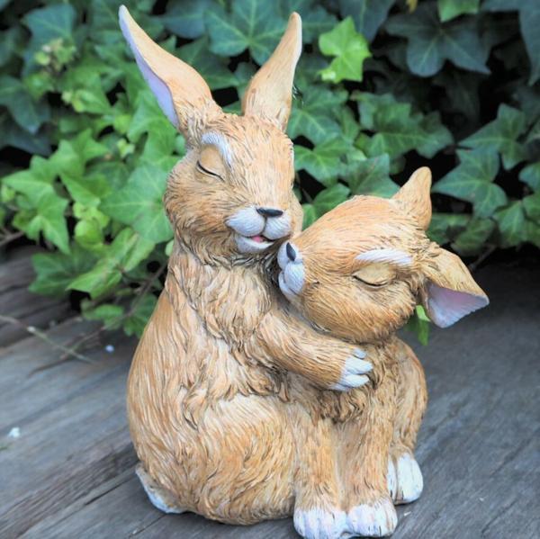 うさぎの置物 仲良しカントリーラビット 31363HH 動物 オーナメント ガーデン オブジェ ガーデニング インテリア拍卖