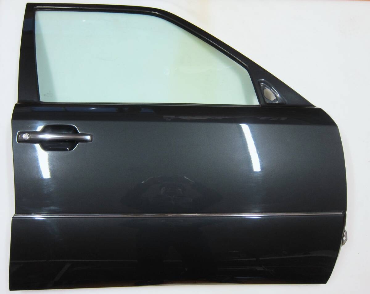 良品 W124 右 前 ドア ガラス/レギュレーター/サッコパネル付 フロント カラー199ブルーブラック拍卖