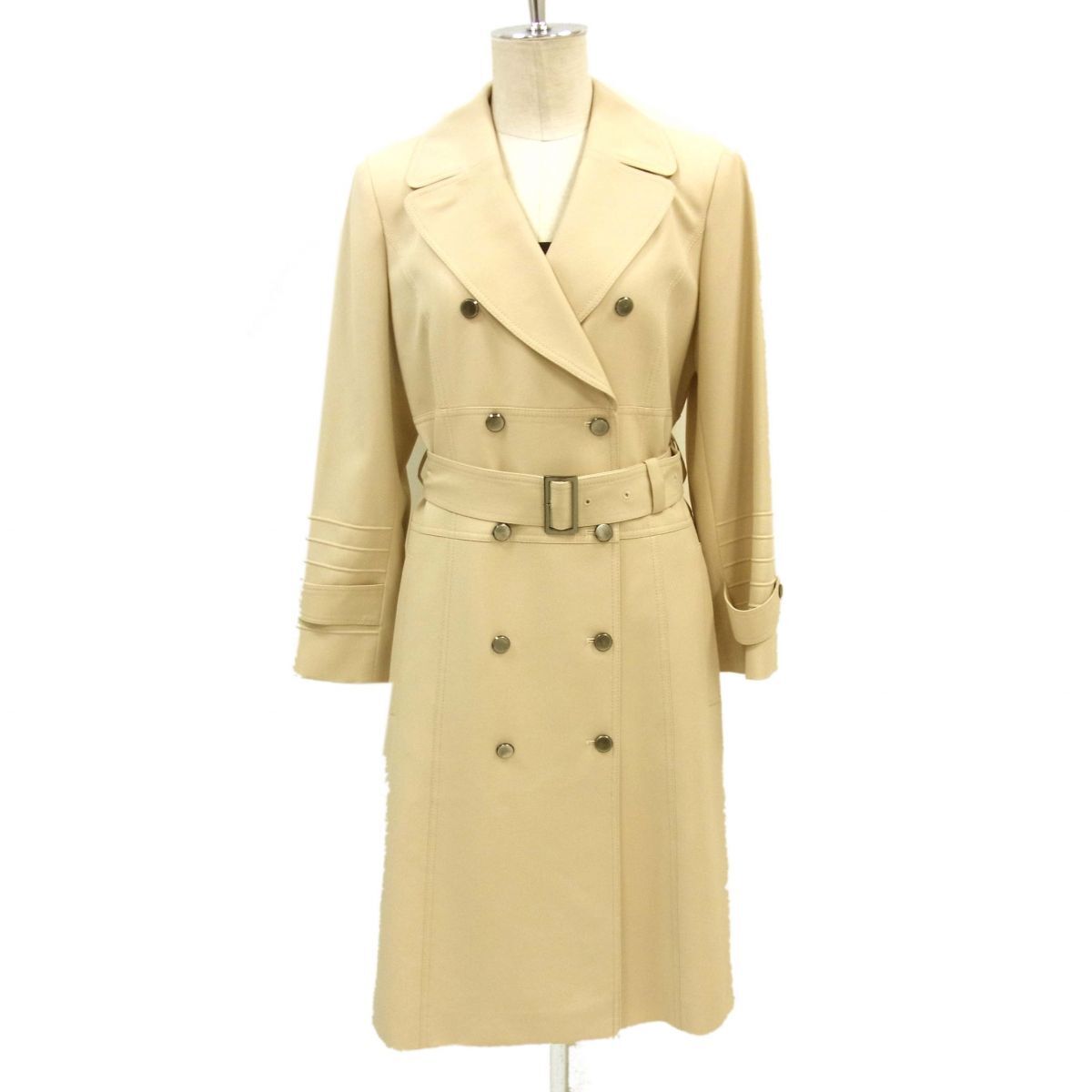 美品 90S◆pierre cardin ピエールカルダン トレンチコート 日本製 レディース拍卖