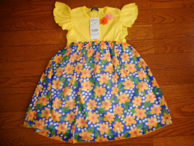 ☆新品 moujonjon 半袖ワンピース 120 ☆拍卖