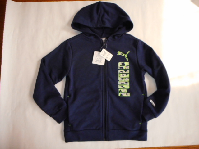 ☆新品 プーマ パーカー 140 (ネイビー)☆拍卖