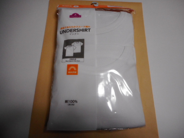 ☆新品 半袖丸首シャツ 150 2枚 (暖)☆拍卖