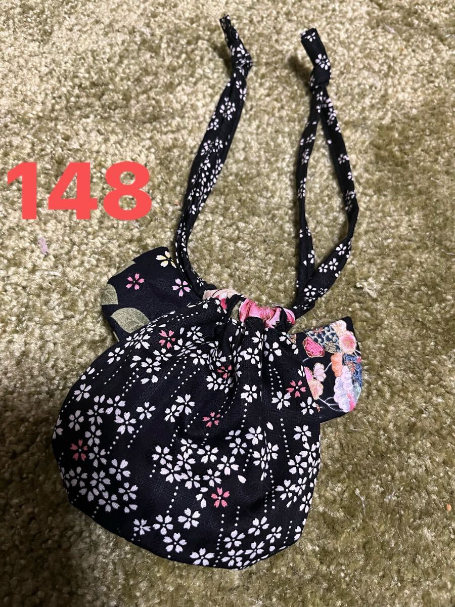 ハンドメイド 猫 巾着 148 和柄拍卖