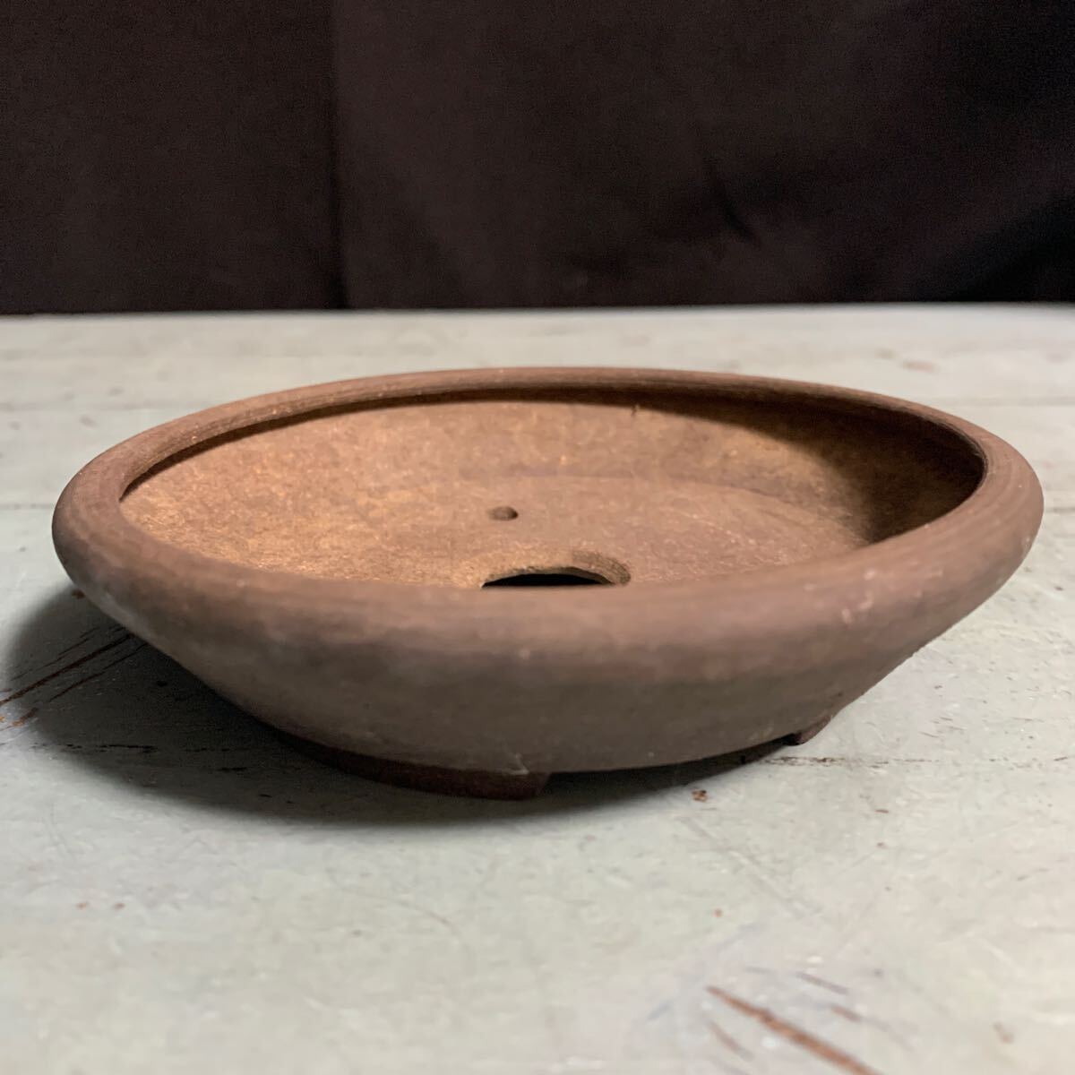 植木鉢 盆栽 小さな鉢 中国? ミニ盆栽 アンティーク ミニ 盆栽鉢 鉢 ミニチュア 陶器 ミニサイズ 丸鉢 (A-1893)拍卖