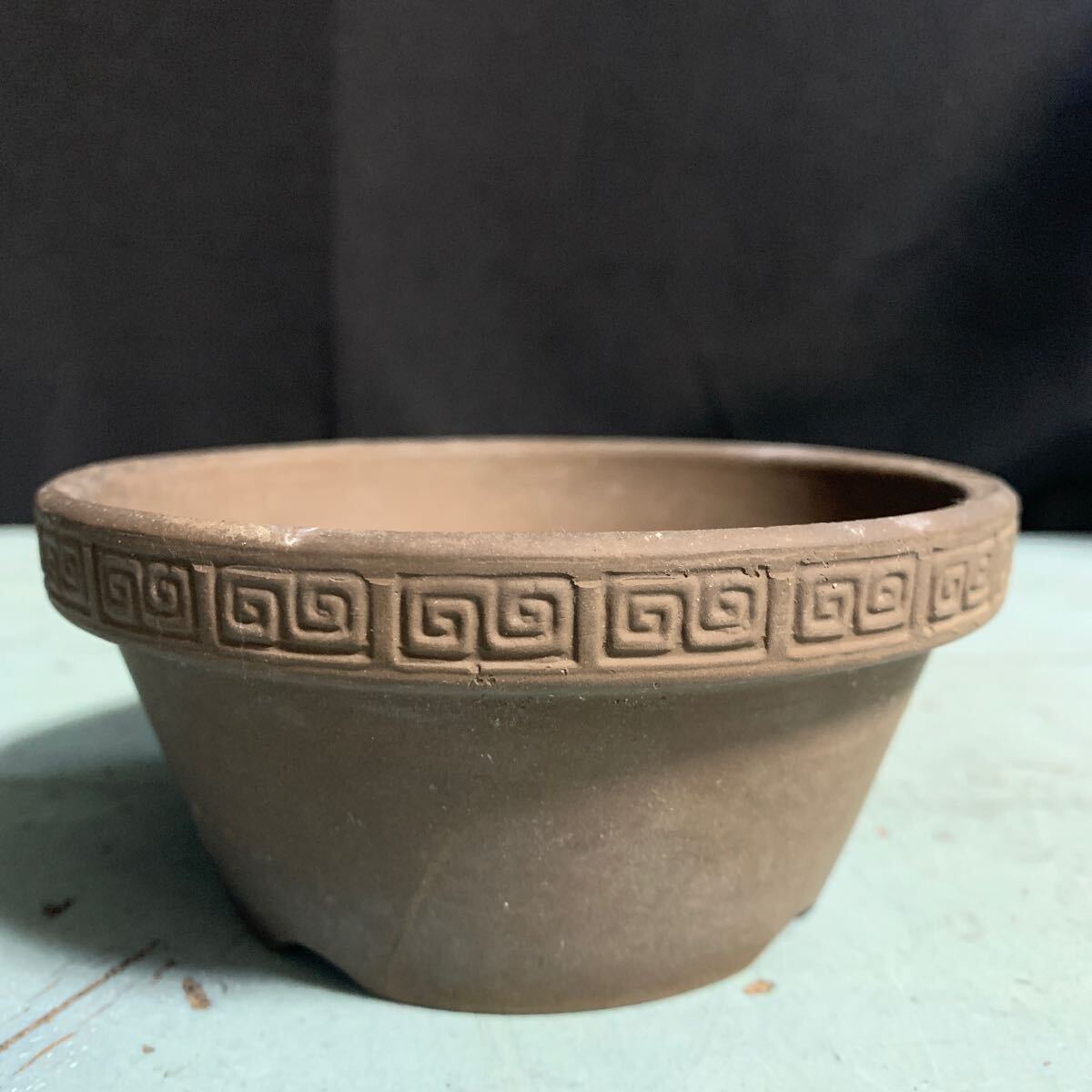 植木鉢 盆栽 小さな鉢 中国? 朱泥 ミニ盆栽 アンティーク ミニ 盆栽鉢 鉢 ミニチュア 陶器 ミニサイズ 丸鉢 (A-1901)拍卖