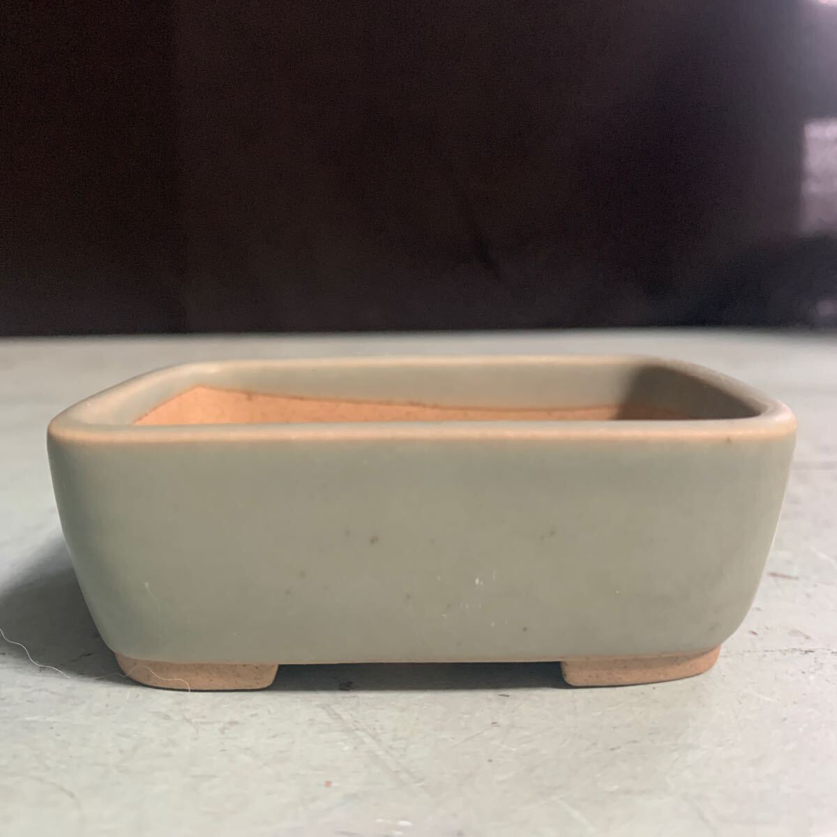 植木鉢 盆栽 小さな鉢 中国? 在銘 ミニ盆栽 アンティーク ミニ 盆栽鉢 鉢 ミニチュア 陶器 ミニサイズ 長方形 (A-1926)拍卖