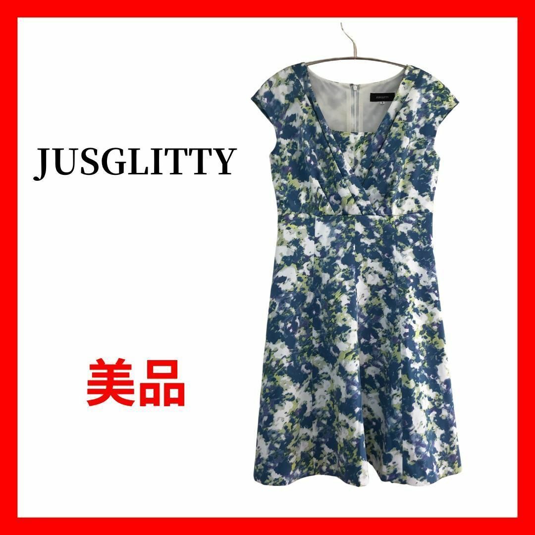 JUSGLITTY ジャスグリッティー ワンピース ドレス ノースリーブ レディース B1687拍卖