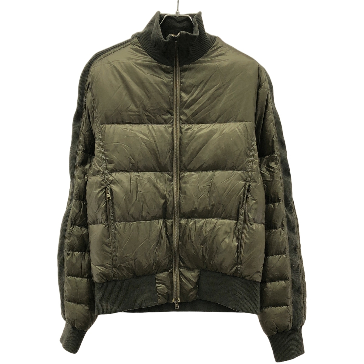 HERNO×NEIL BARRETT ヘルノ×ニールバレット Bolla リブニットコンビダウンジャケット 70451DP カーキ系 50 IT4ZU07DRFPM拍卖