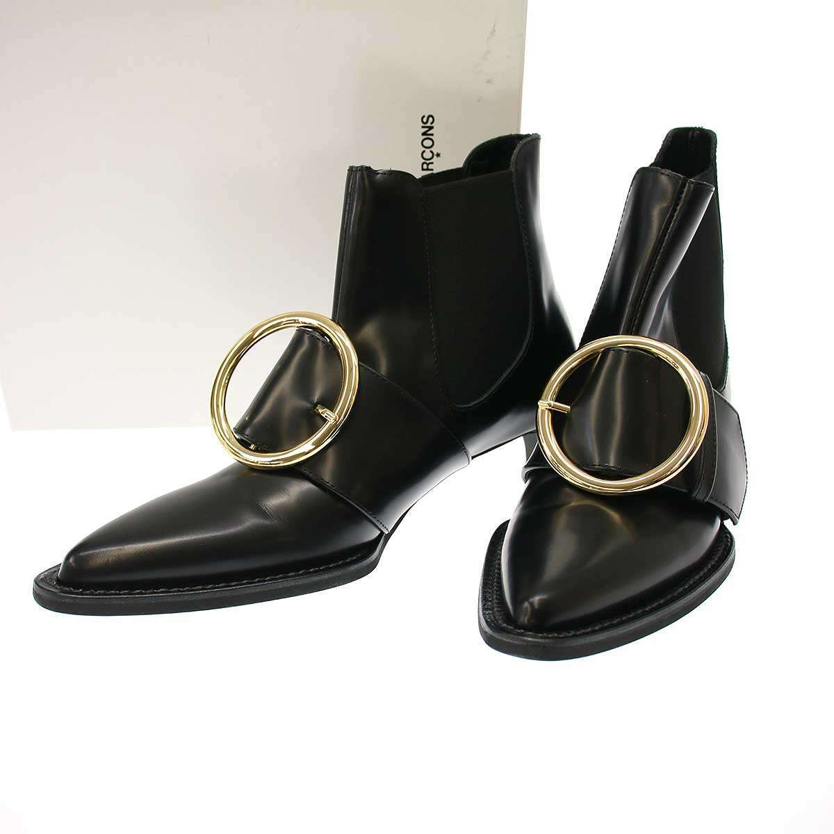 COMME des GARCONS コムデギャルソン 22SS メタルサークルベルテッドサイドゴアブーティ GI-K101-001 ブラック 25 IT7UBIF8FW40拍卖