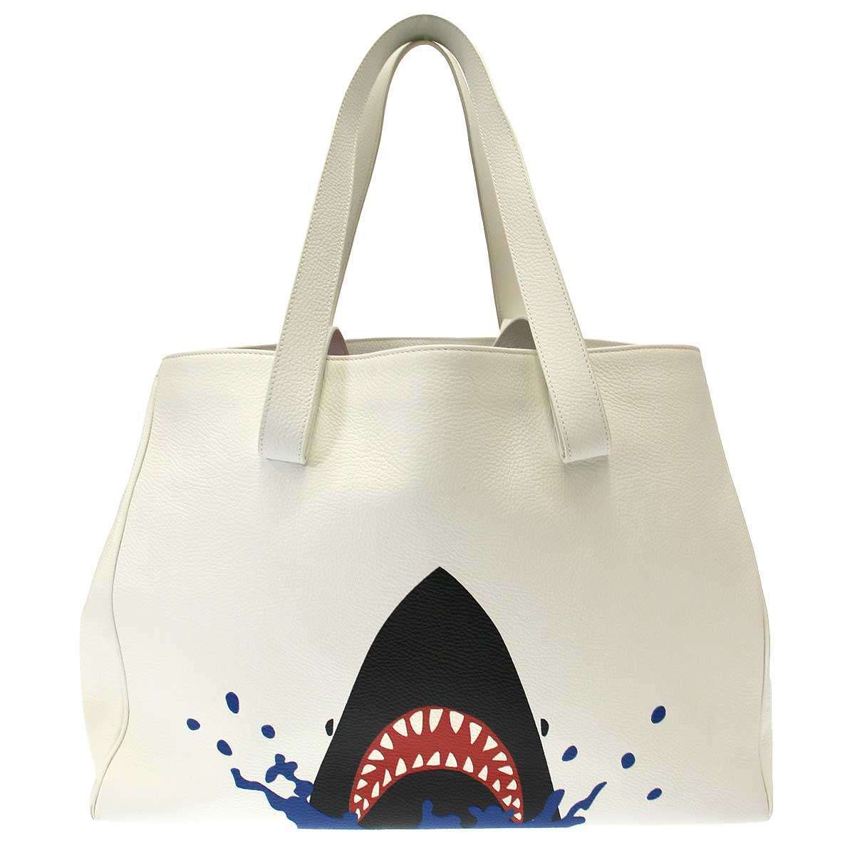 lucien pellat-finet×MORABITO ルシアンペラフィネ モラビト プリント ラージレザートートバッグ ホワイト ITTK85U25H0U拍卖