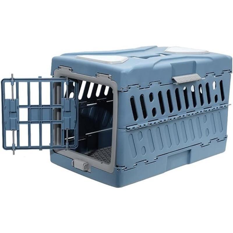 ★ペットキャリー 航空ケース 折りたたみ ケース ペットキャリーケース 猫用 犬用 犬猫兼用ハードクレート 通気性 換気 旅行 収納便利拍卖