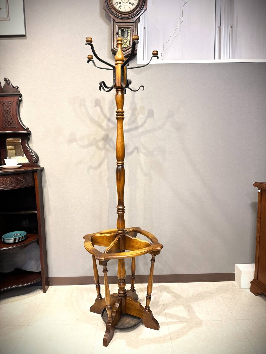 4J29 karimoku カリモク コロニアルシリーズ コートハンガー ハンガーラック アンブレラスタンド拍卖