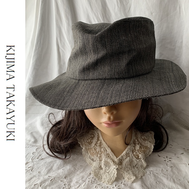 新品同様 キジマタカユキ KIJIMATAKAYUKI ペーパー 指定外繊維 ソフトハット 2 グレーミックス 中折れ帽子拍卖