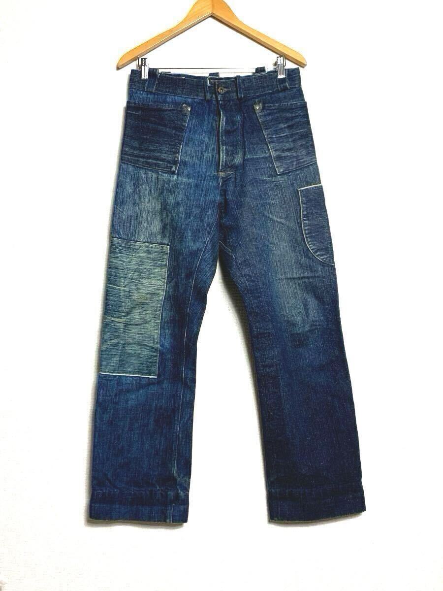 最初期 USA製 ミスターフリーダム バックルバック パッチワーク ジーンズ ワーク パンツ ペインター デニム gパン SC47161 シュガーケーン拍卖