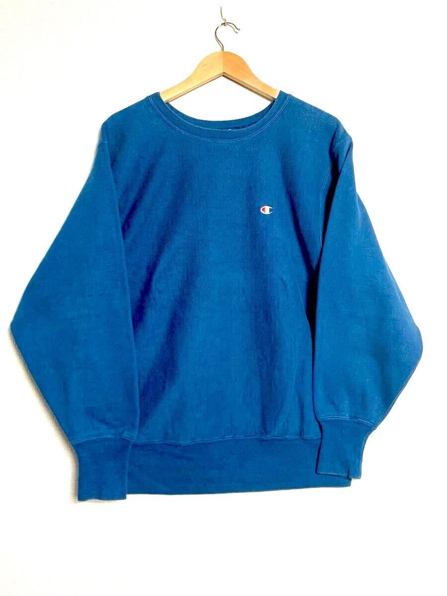 レアカラー 90s USA製 ビンテージ チャンピオン ターコイズブルー リバースウィーブ カラーリバース Champion スウェット 米国製 ティール拍卖