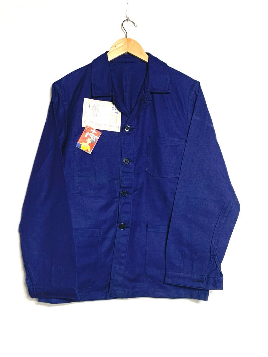 デッド 60s LE MEILLEUR インクブルー ツイル カバーオール ユーロワーク ジャケット フレンチ フランス製 ビンテージ/モンサンミシェル 拍卖
