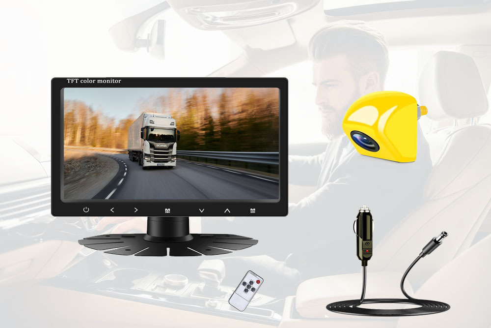 7インチ液晶モニター ディスプレイ小型モニター バックカメラ付き 12V/24V拍卖