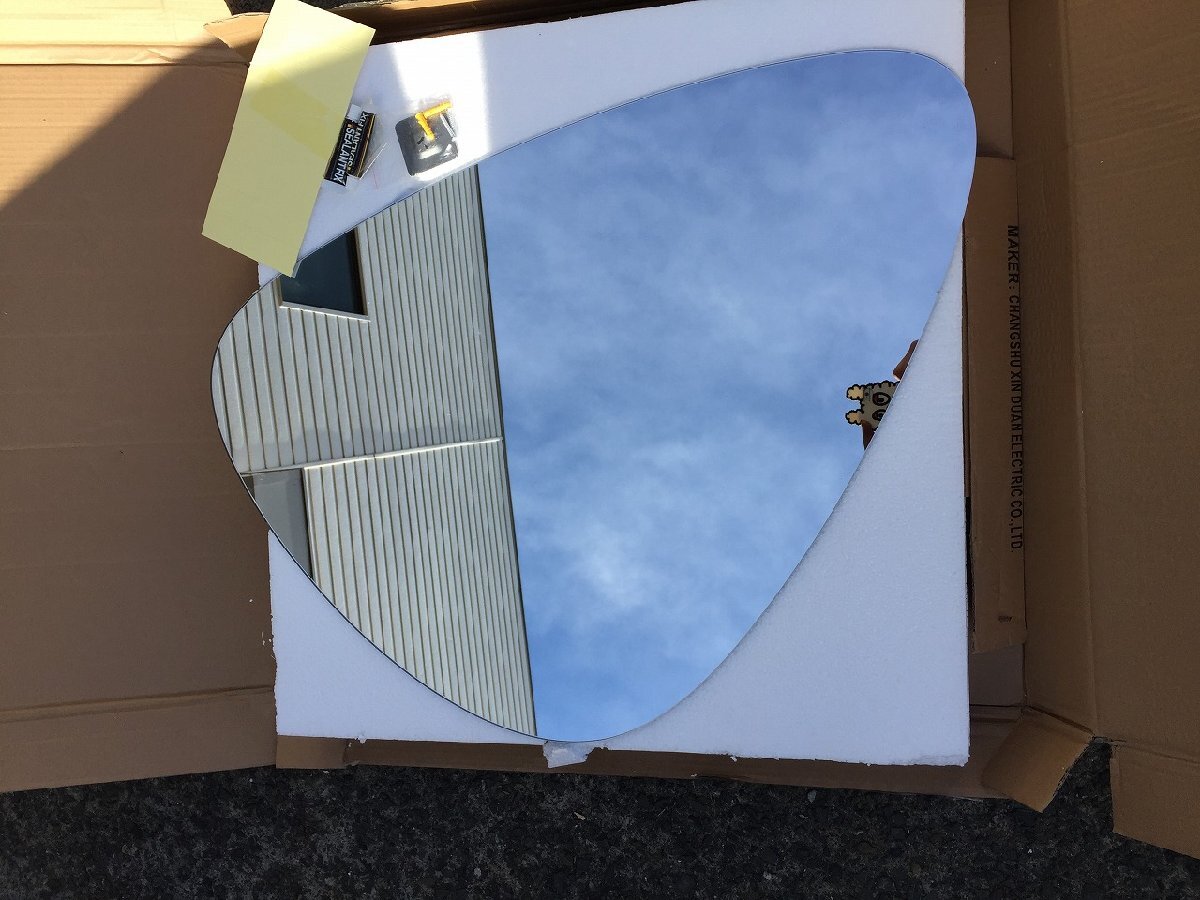 ■新品未使用 壁掛けミラー 全身鏡 ミラー ドロップミラー 姿見 化粧鏡 洗面所 洗面台 リフォーム リノベーション【E0206L3-1F-OKU】拍卖