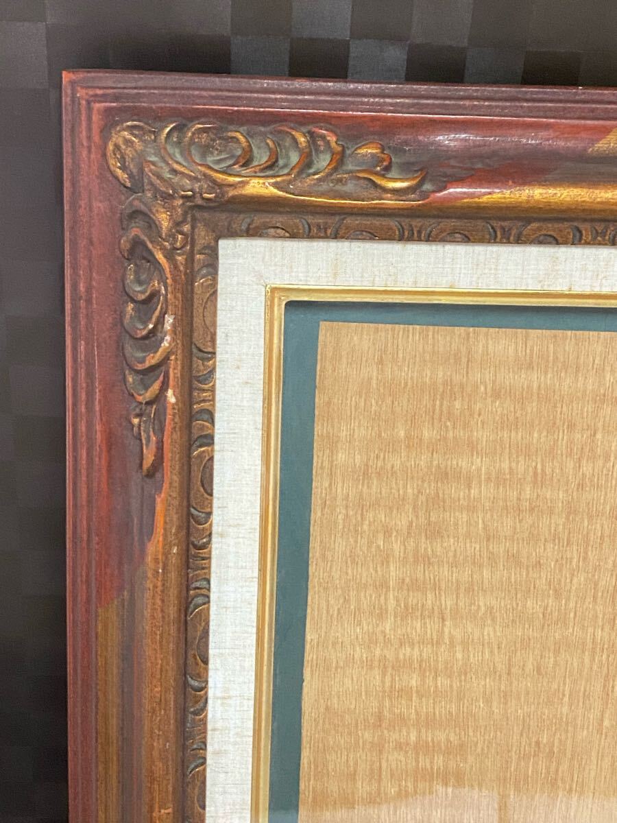 額縁 空額 アンティーク調 F6号 レトロ 油彩額 油絵拍卖