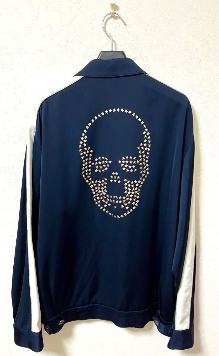 【美品】Lucien pellat-finet ルシアンペラフィネ ジャケット(Lサイズ)上着/長袖/ジップアップ/スカル/ネイビー拍卖