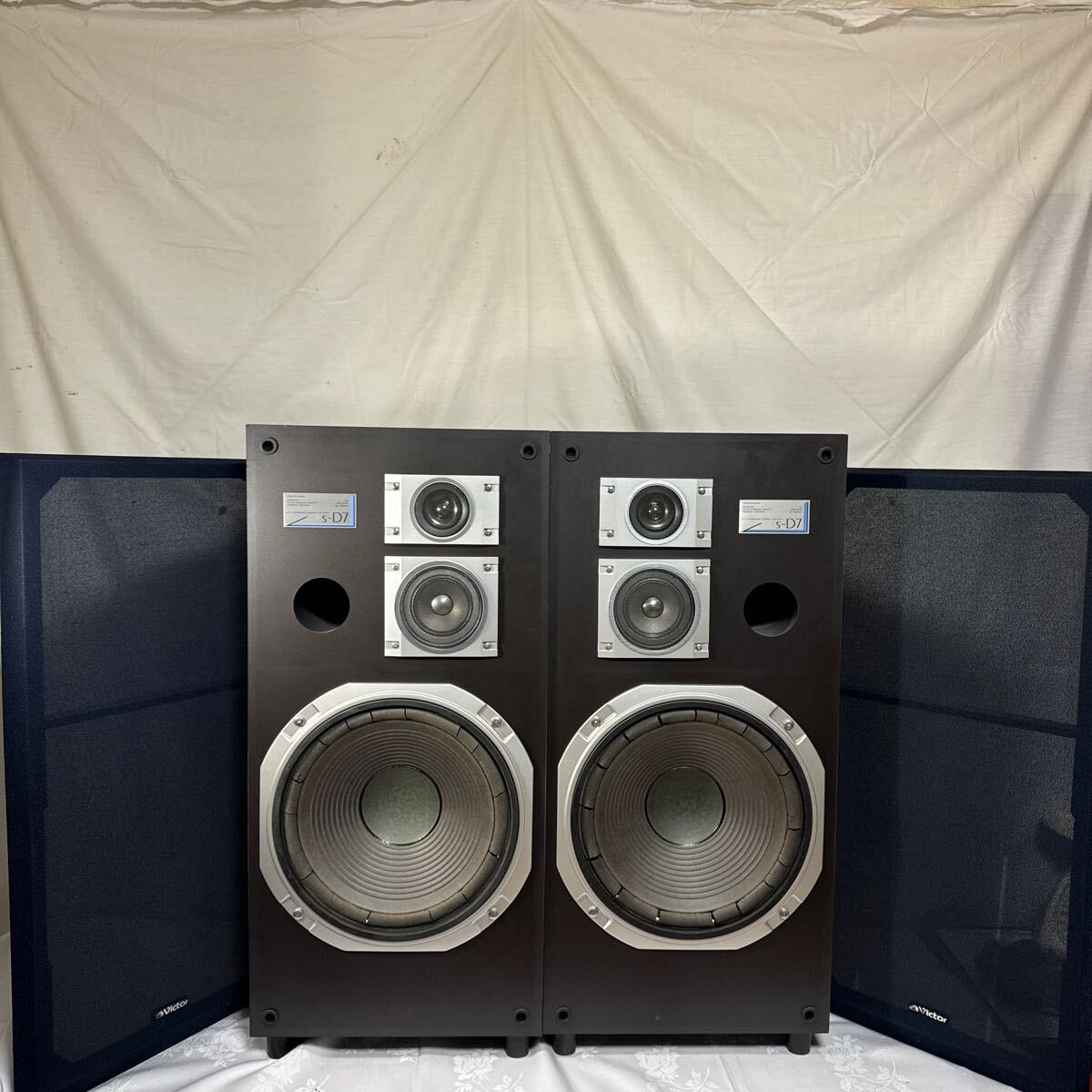 希少Victor/ビクター S-D7 3way ペアスピーカー 動作確認済み 中古動作品 エッジジャンク Rare Vintage 拍卖