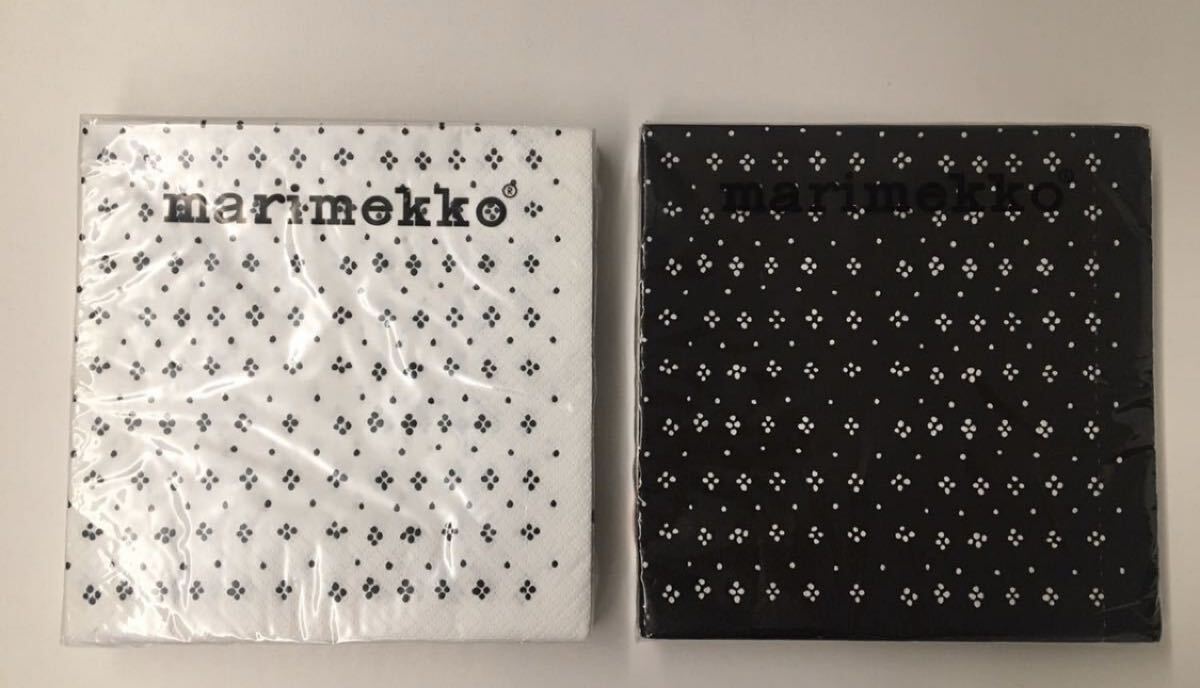marimekko マリメッコ ペーパーナプキン MUIJA ホワイト ブラック 白 黒 モノトーン拍卖