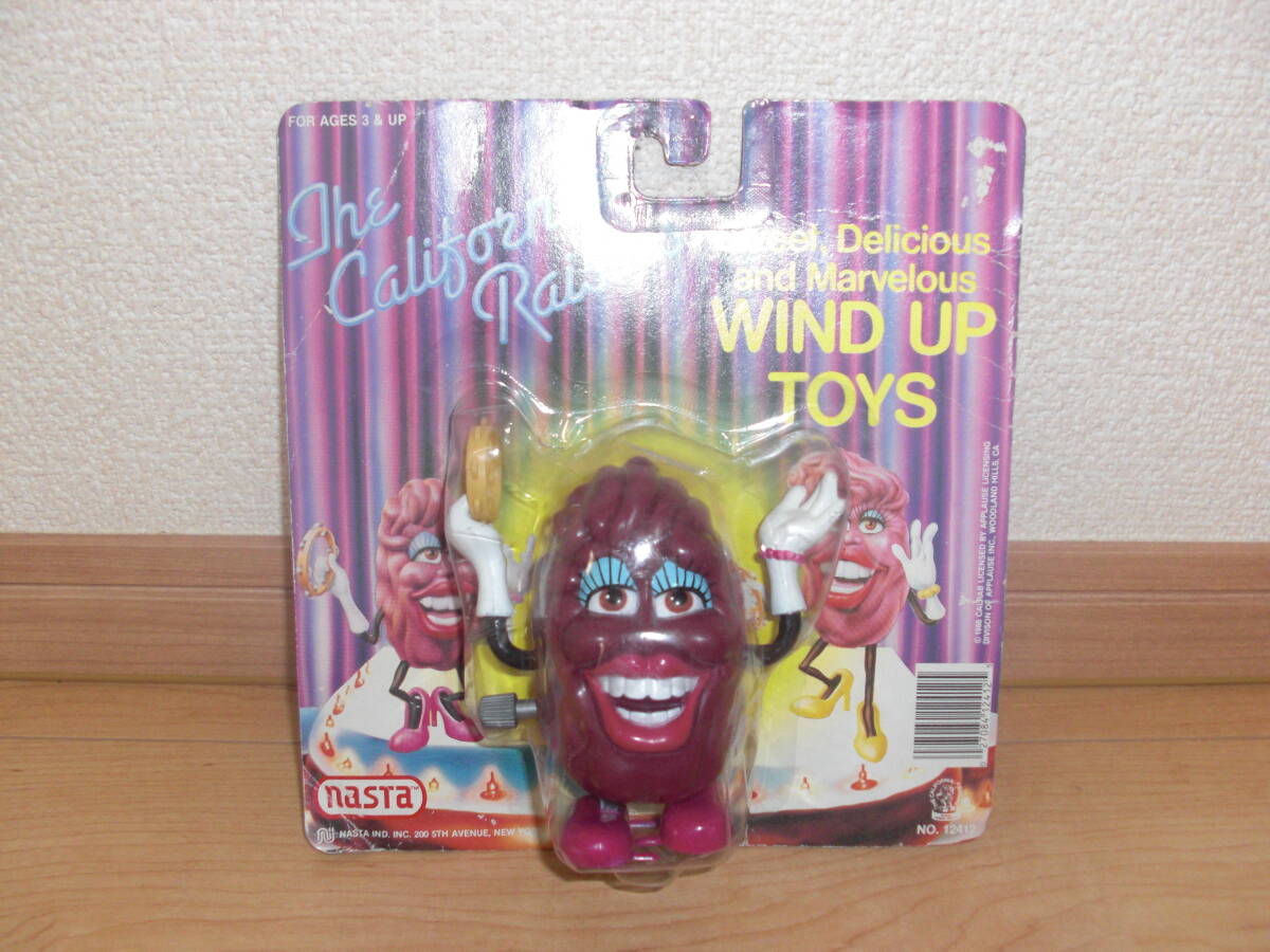 デッドストック ビンテージ 80s レア カリフォルニアレーズン 女の子 Wind Up Toys トコトコ ぜんまい人形 アメトイ アドバタイジング拍卖
