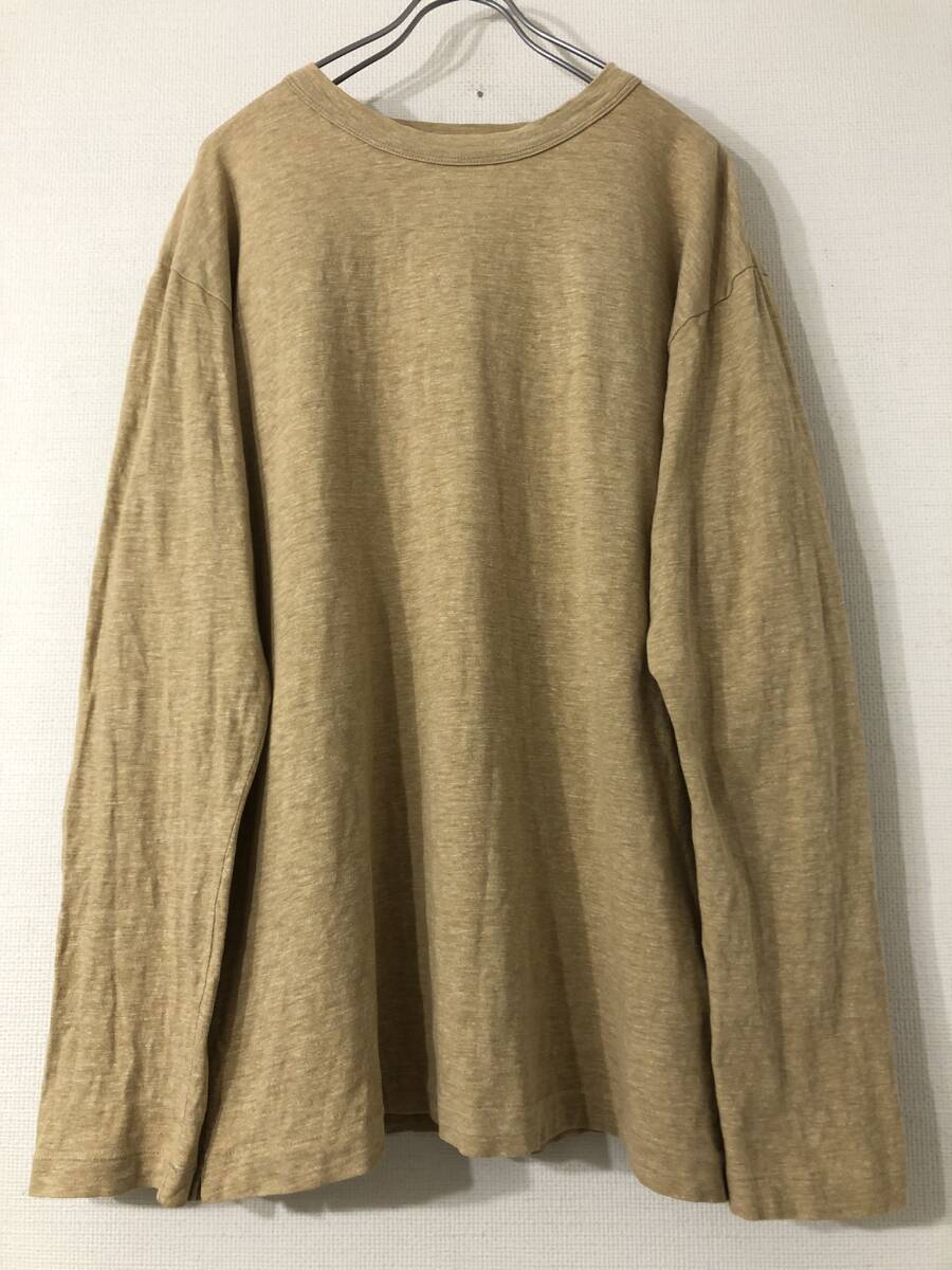 45R 撚り杢 コットン 長袖 ロンT シャツ トップス 45rpm 日本製 3拍卖