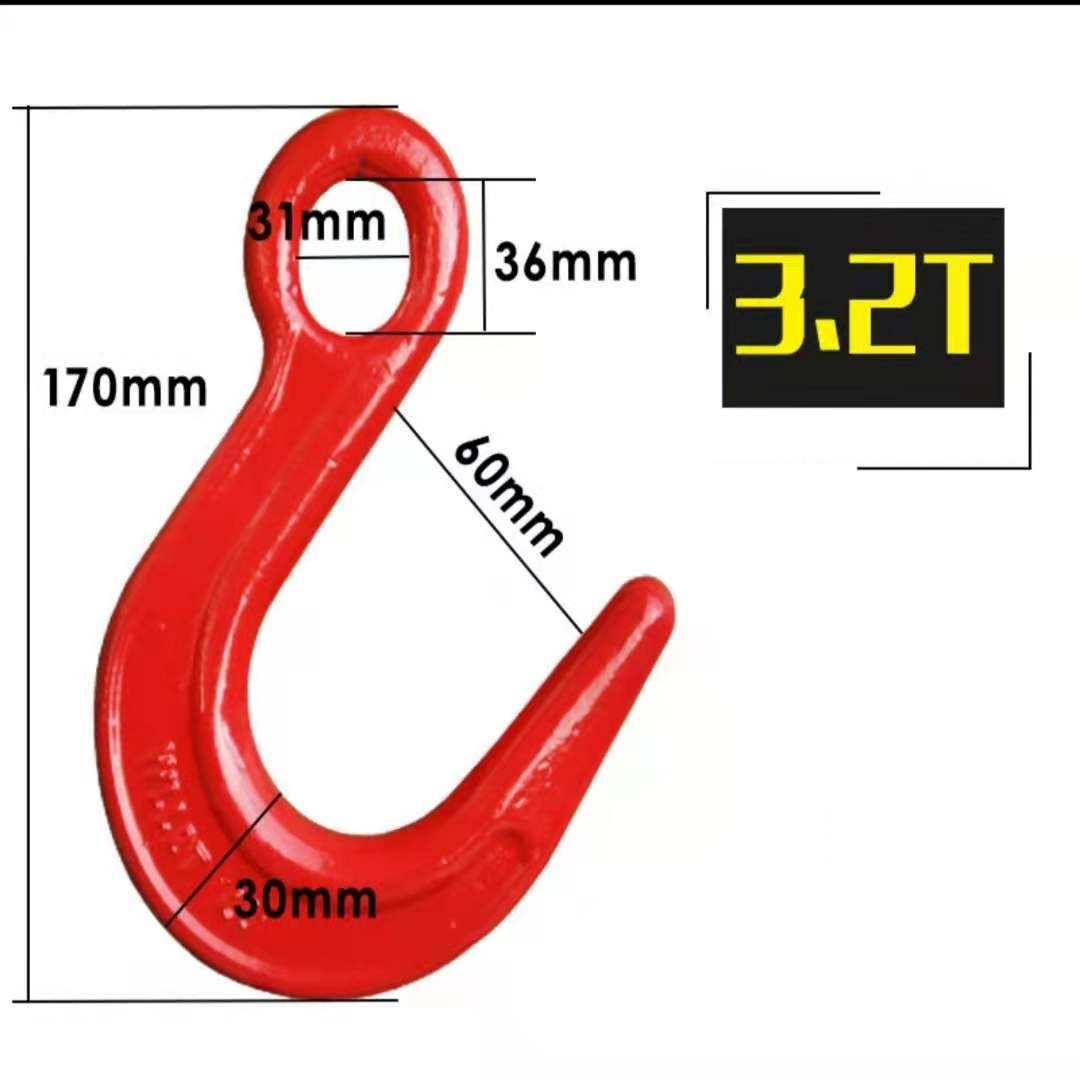 新品未使用高品質新品吊りフック アイフック ラッチなし 重量フック 玉掛け 吊り上げ 3200kg 3.2T拍卖
