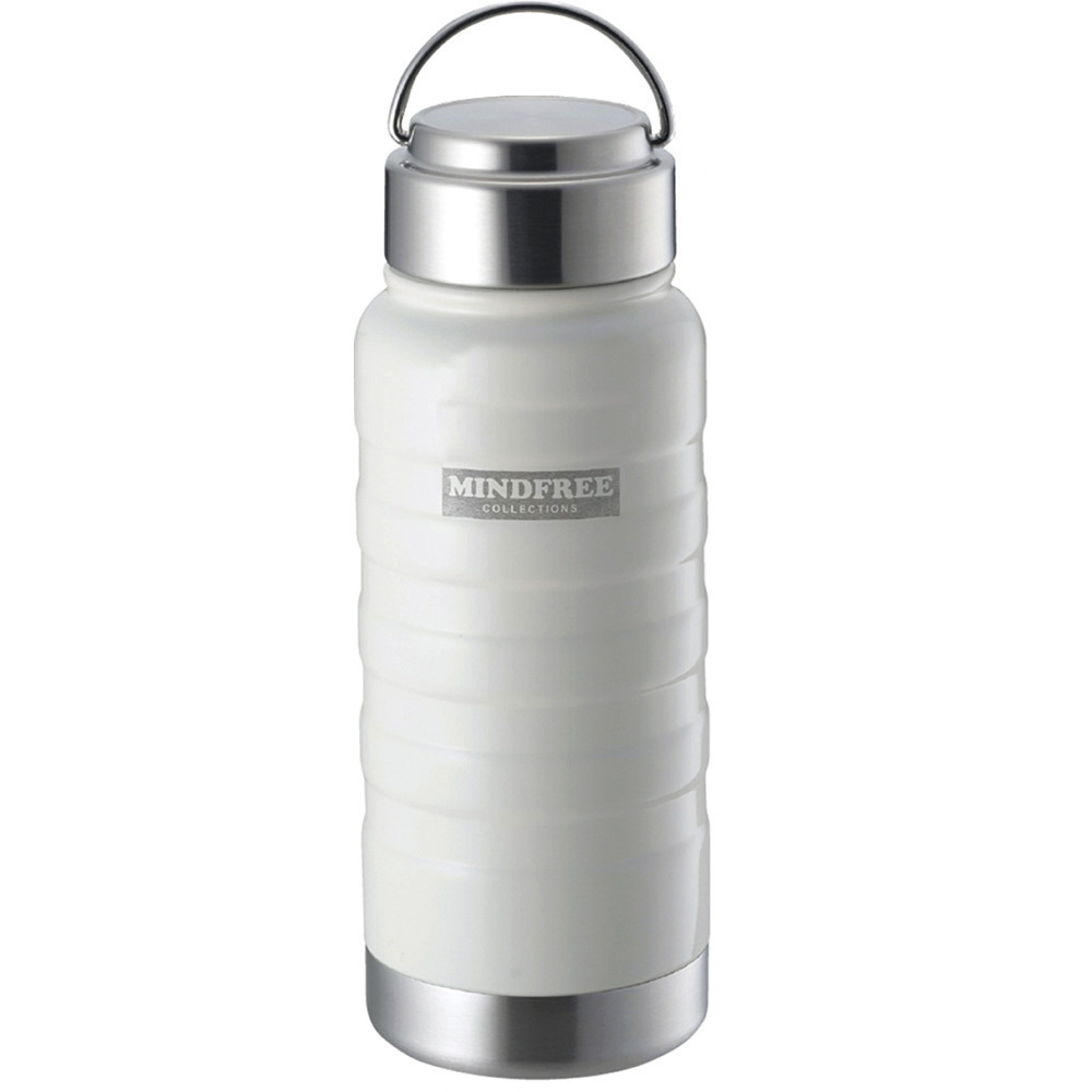 送料無料 ステンレスボトル 550ml 水筒 マイボトル 真空二重 マインドフリー ホワイト MF-05W/3574x1本拍卖