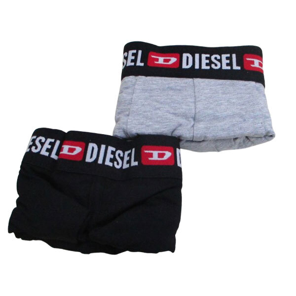 ディーゼル ボクサーパンツ S9DZ/AMAL E6829 2枚パック Lサイズ ブラック/グレー/送料無料メール便 ポイント消化拍卖