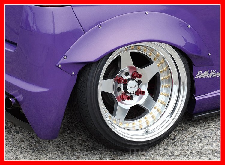 【CLS/Battle Works】★オーバーフェンダー・汎用タイプ/Mサイズ 60mmプラス(左右2枚セット)★FRP製 ド迫力のボディスタイルを演出!拍卖