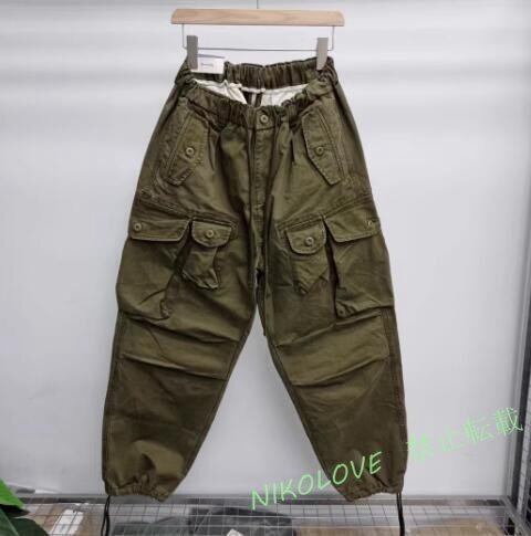 新品 ヘヴィ!ミリタリー ワイドマルチポケウォッシュドパラシュートパンツ3色展開大きいサイズ アメカジ ヴィンテージミリタリーグリーン拍卖