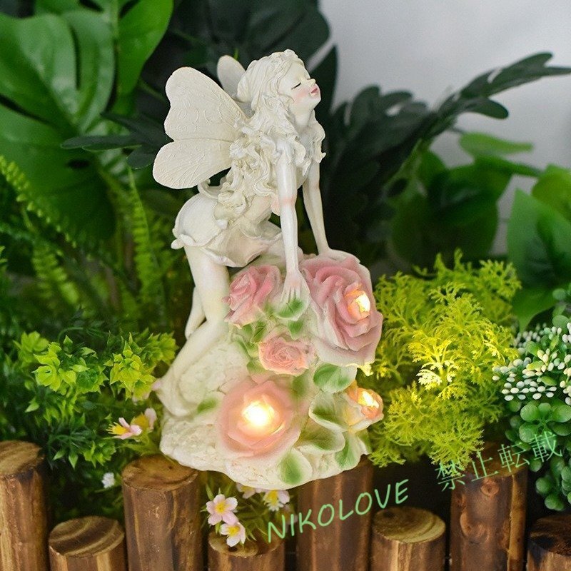 新品 妖精のガーデンライト ソーラーライト置物装飾品アートおしゃれ かわいい ガーデニング庭インテリア ギフト プレゼント オーナメント拍卖