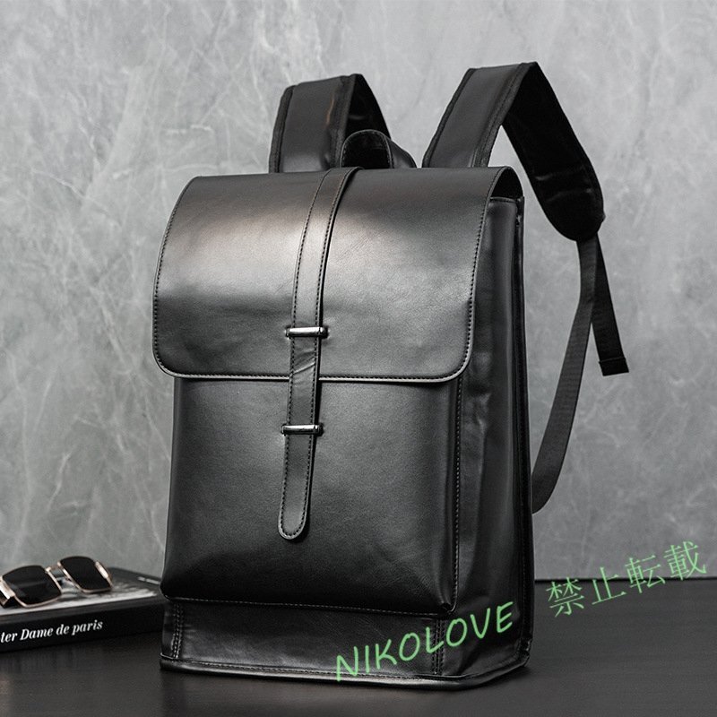 新品 ビジネスリュック ビジネス メンズバッグ 仕切り pu革 パソコンバッグ バックパック おしゃれ サラリーマン カジュアル 通勤拍卖