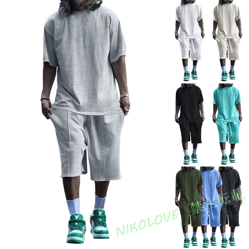 新品 ジャージ メンズ 上下 夏 セットアップ 上下セット スウェット 半袖Tシャツ ロングパンツ 夏服オシャレ 運動着 部屋着 S~5XL拍卖