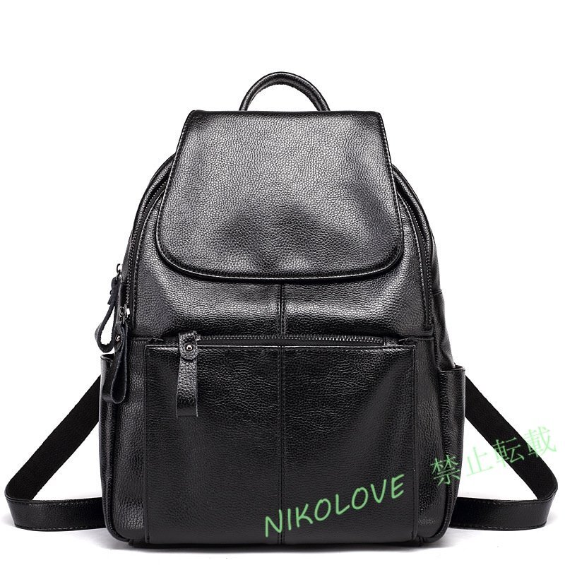 新品 本革 リュック レディース リュックサック バックパック?リュックマザーズバッグ ハンドバッグ ショルダーバッグ ブラック拍卖