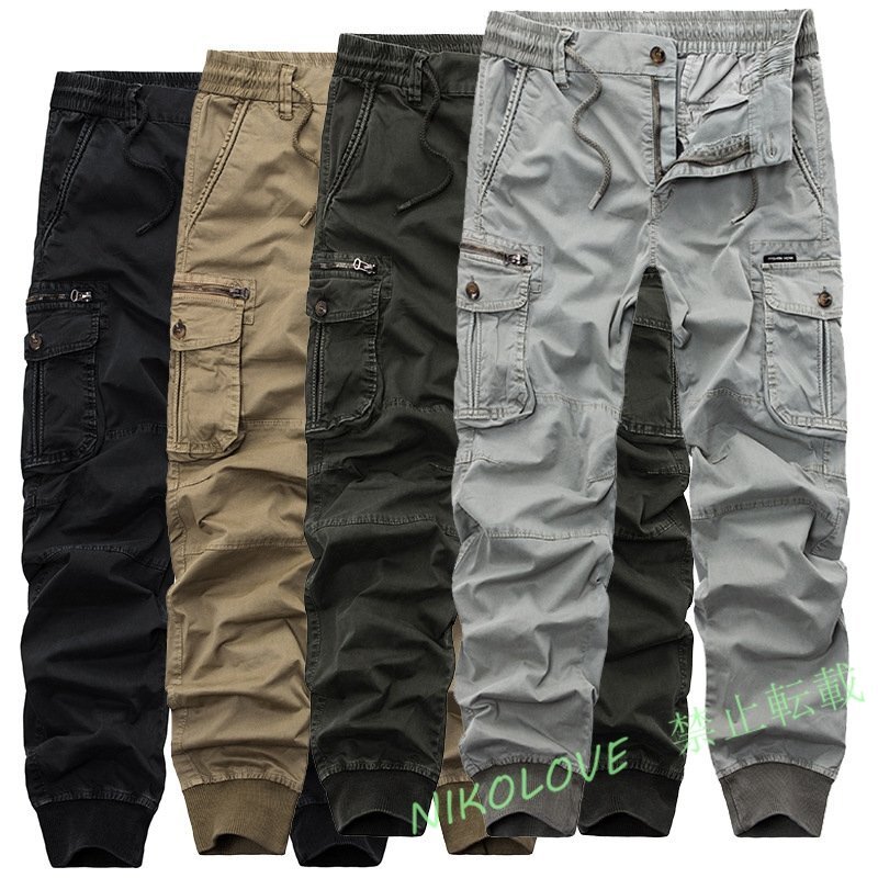 新品 お色選択可 カーゴパンツ メンズ ワークパンツ ミリタリーパンツ ワークパン チノパン カラーパンツポケット ボトムス w29-w38拍卖