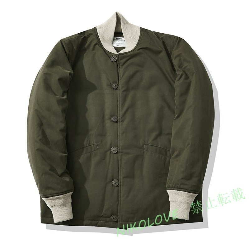 新品 秋冬 ライナージャケット M-43フィールドジャケット キルティング アメカジ ビンテージ メンズジャケット ミリタリーグリーン拍卖