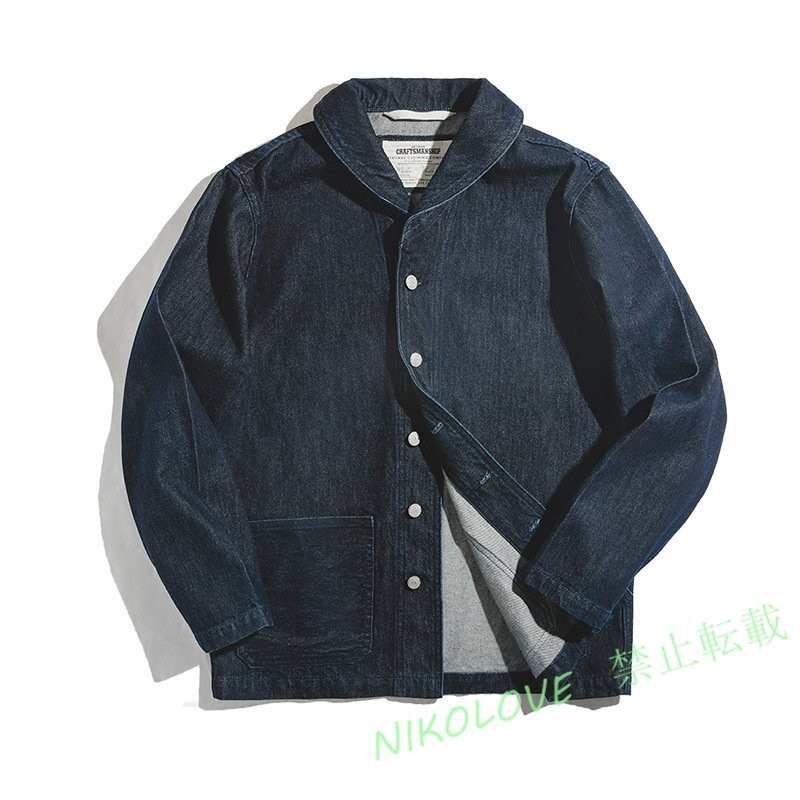 新品 ヴィンテージ仕様 13.5 OZ DENIM CLOTH DECK OVERALLS メンズ レトロ デニム カバーオールジャケット S~XXL拍卖