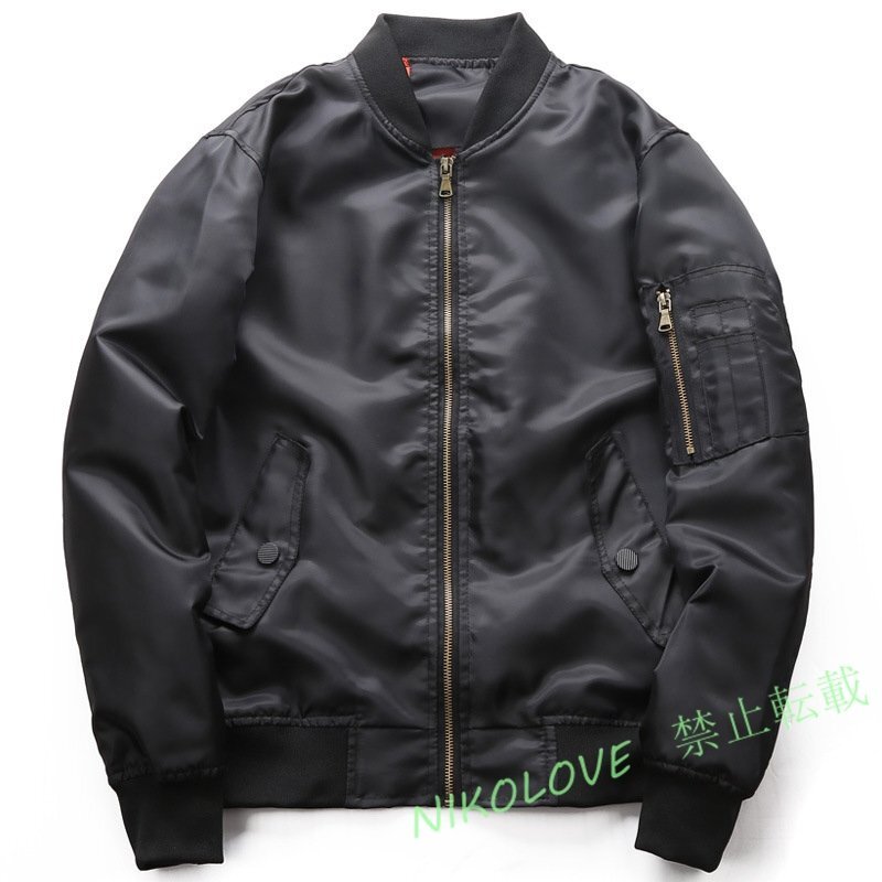 新品 3色 メンズ ミリタリージャケット フライトジャケット MA-1 スタジアム ジャンパー ブルゾン ジャケット M~4XL拍卖